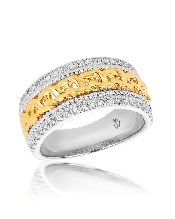 ‘Throne’ - Diamond, Yellow and White Gold Ring