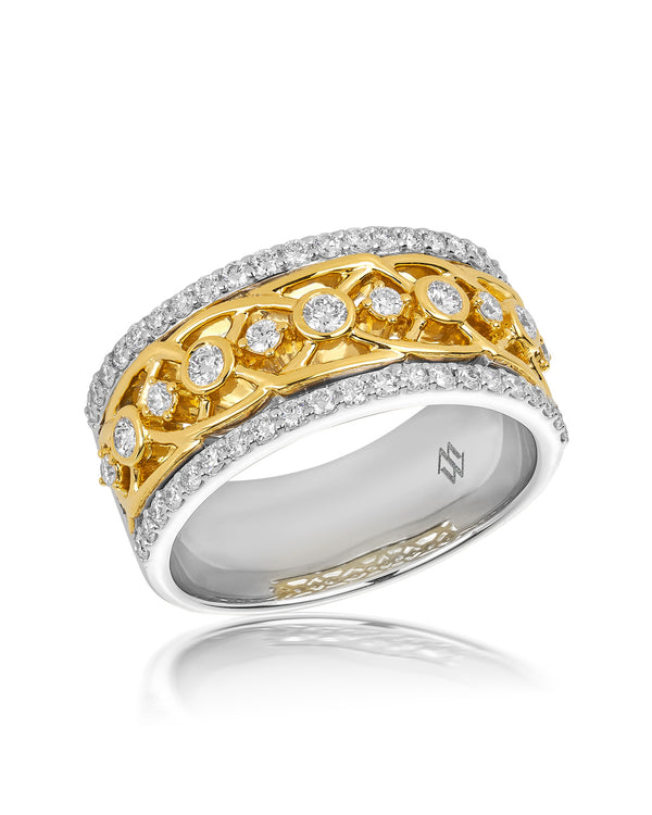 ‘Combination’ - Diamond, Yellow and White Gold Ring