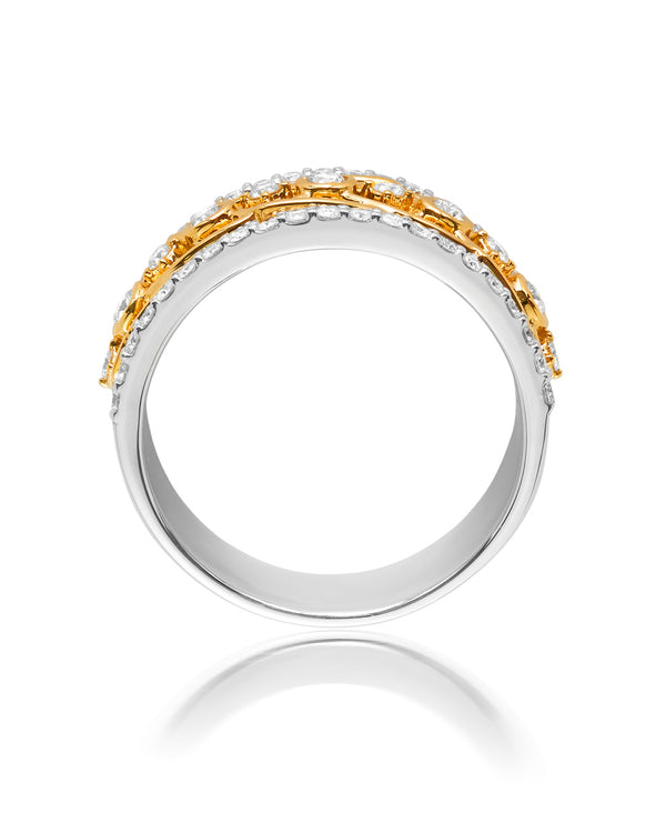 ‘Combination’ - Diamond, Yellow and White Gold Ring