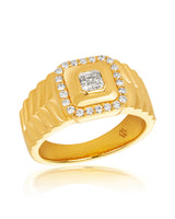 ‘Asscher’ - Round and Asscher Cut Diamond Ring