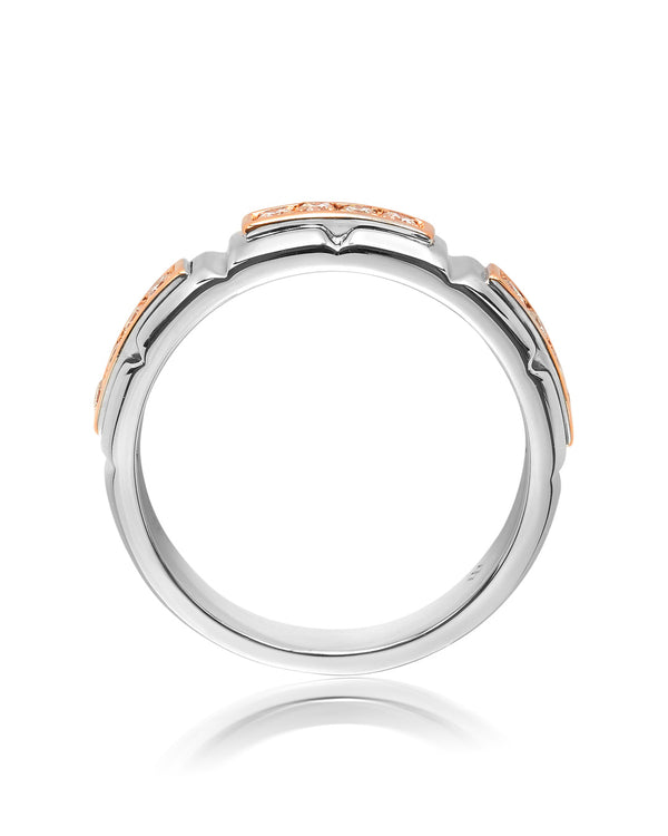 ‘Rose’ - Diamond, White and Rose Gold Ring