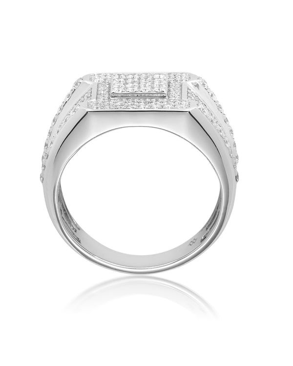 ‘Pillar’ - Diamond and White Gold Ring