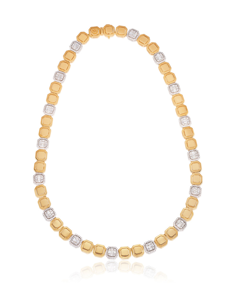 ‘Dubs’ - Diamond, Yellow and White Gold Necklace